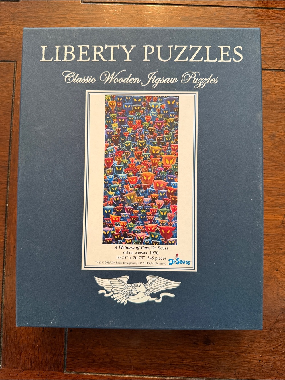 Liberty Puzzles Classic Wooden Jigsaw Puzzle - Blue Box